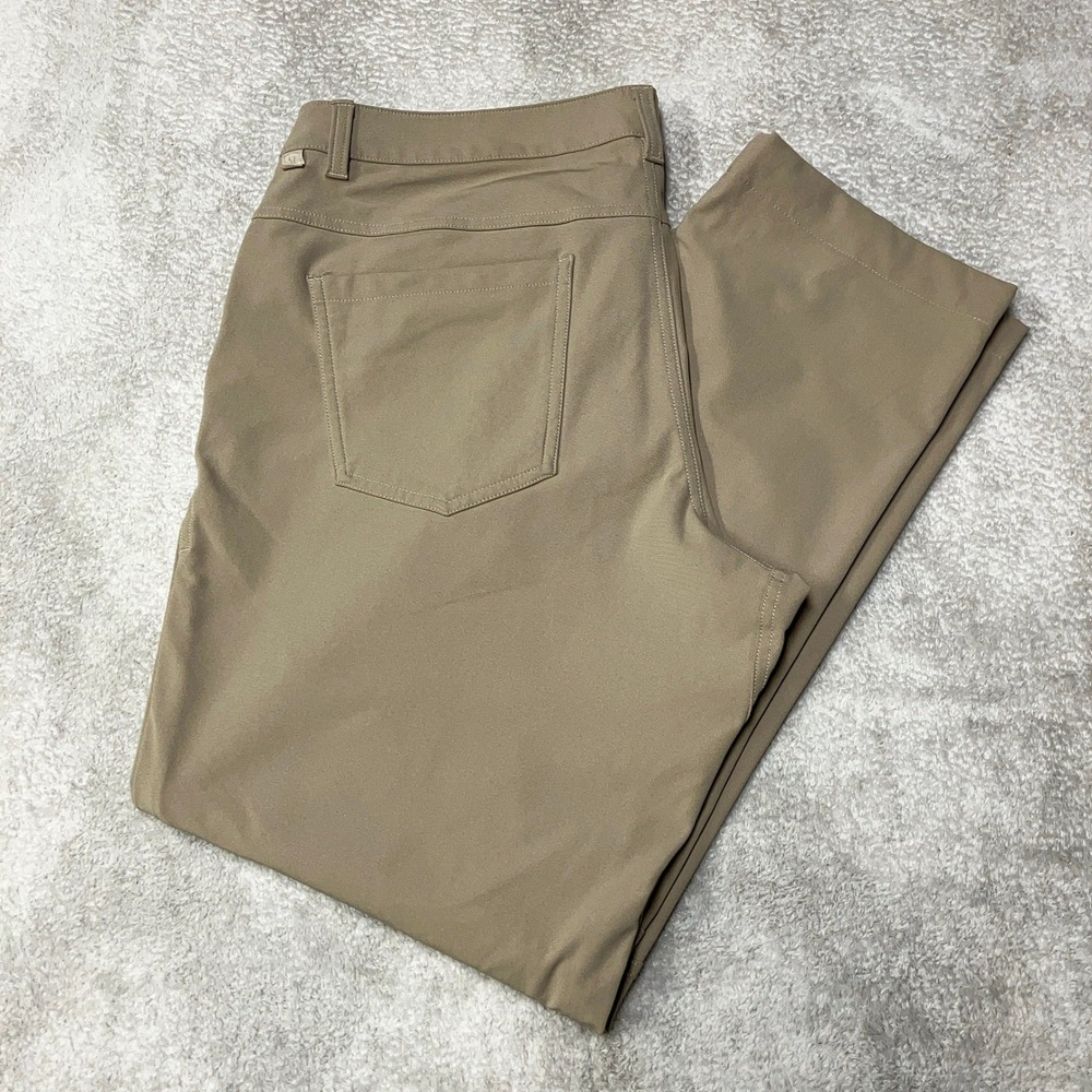 Lululemon ABC Classic Fit Pant Khaki Beige Warpstreme LM5426S Mens 34x31